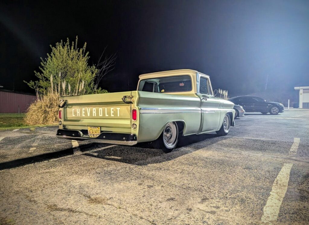 Chevy C10 - Passenger's side, rear 3/4