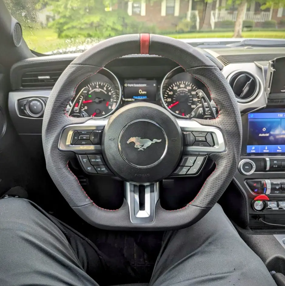 Steeda Perforated Leather Steering Wheel