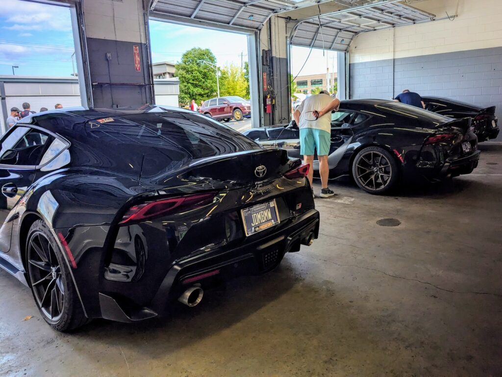 Toyota Supras - Driver's side, rear 3/4