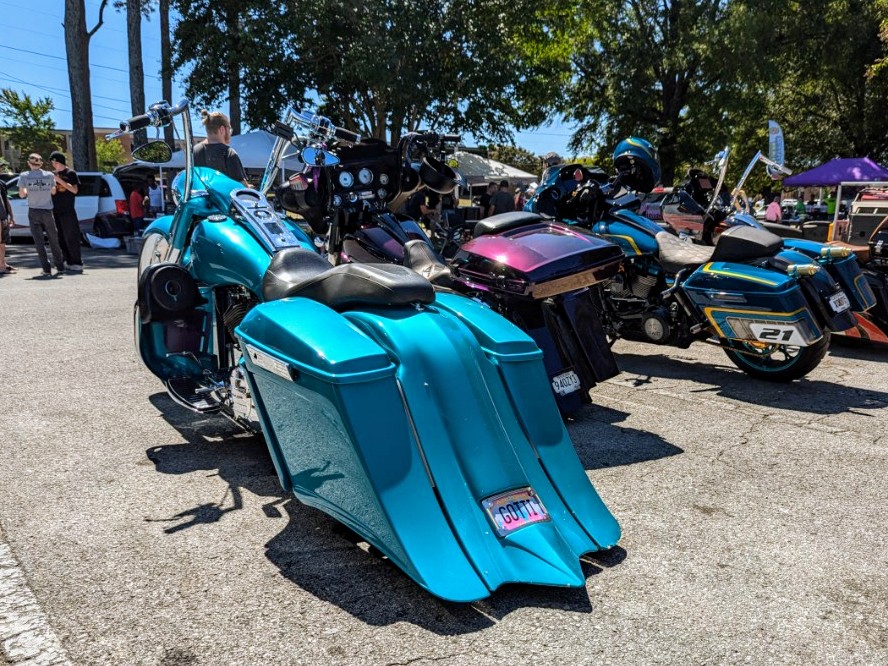Various motorcycles - rear 3/4