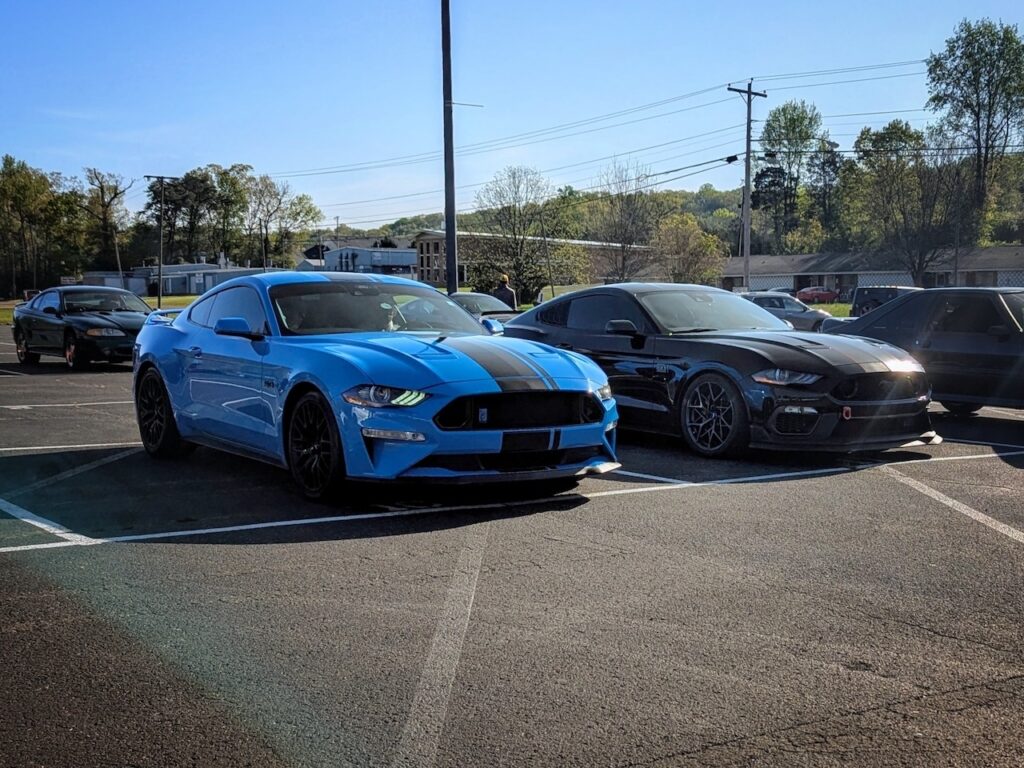 Ford Mustangs, GT and Mach1 - Driver's side, front 3/4